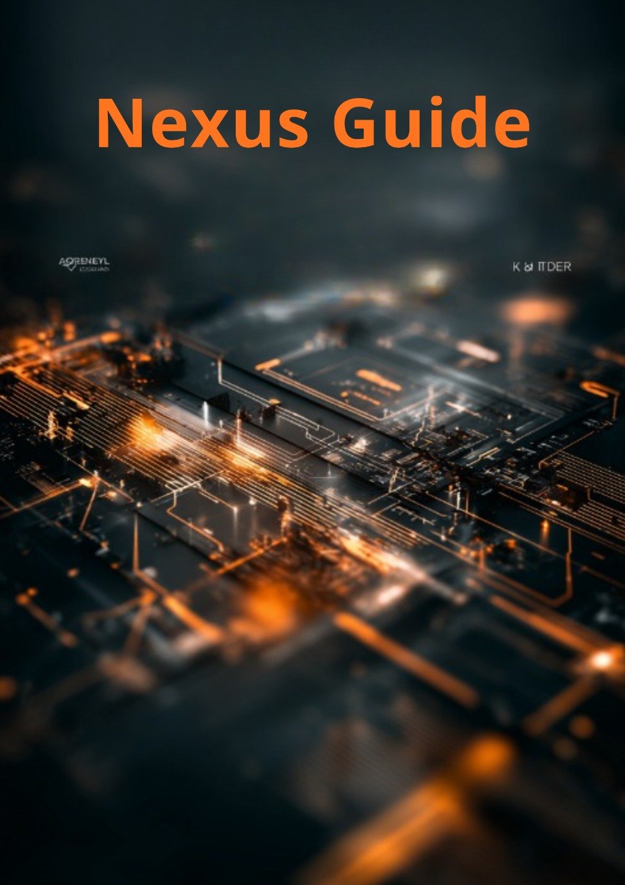Technical illustration of a circuit board with glowing elements, featuring the text 'Nexus Guide' at the top.